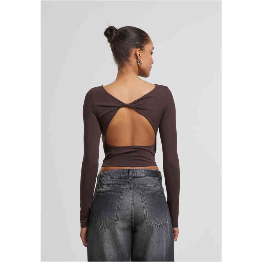 Urban Classics - Slim Fit Lange Ã¤rmel top - Braun